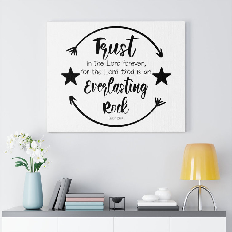 Everlasting Rock Isaiah 26:4 Christian Wall Art Bible Verse Print Ready to  Hang